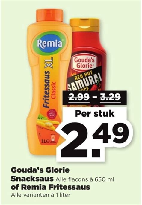 Gouda S Glorie Snacksaus Ml Of Remia Fritessaus Liter Aanbieding