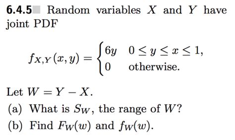 Solved 6 4 5 Random Variables X And Y Have Joint PDF Chegg