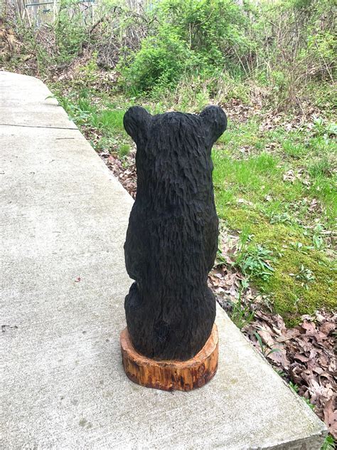 Bear Chainsaw Carving Bear Wood Carving Bear Sculpture Black Bear