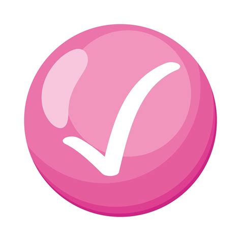 Pink Check Symbol 6061748 Vector Art At Vecteezy