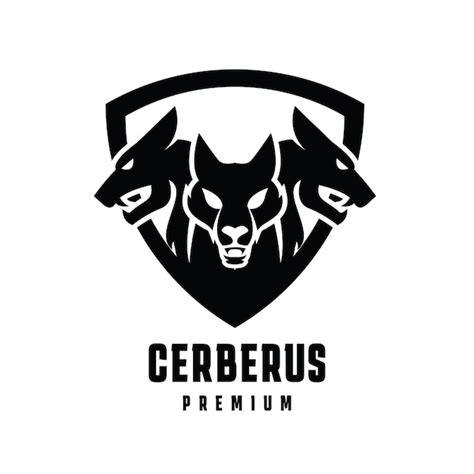 Premium Vector Cerberus Three Head Dog Premium Logo Design