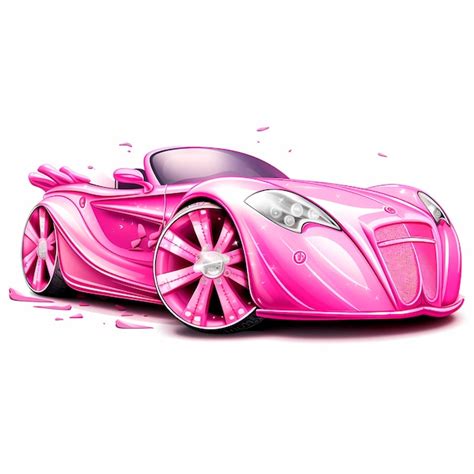 Premium AI Image | Glamorous pink car in barbie style