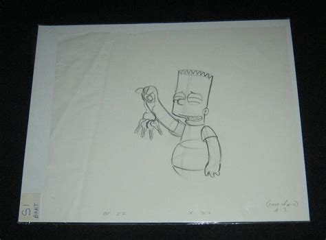 Original The Simpsons Animation Art Bart Simpson Holding Keys 4693849222