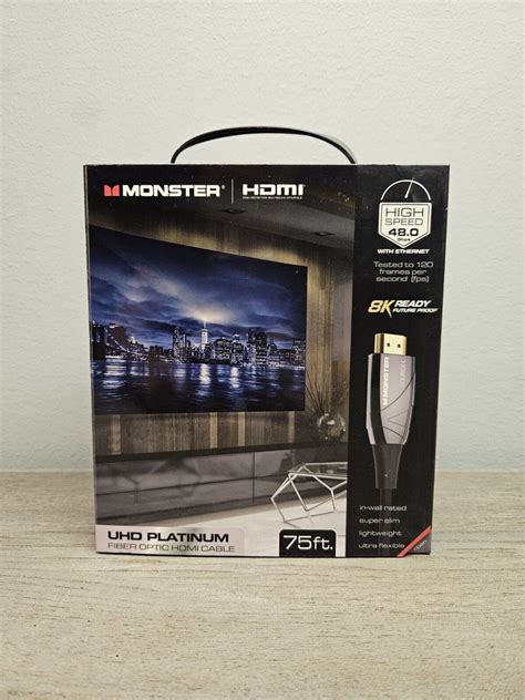 Monster Whv1 1011 Blk 75ft Fiber Optic Hdmi Cable For Sale Online Ebay