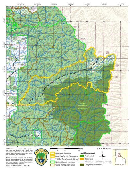 General Season Hunt Areas - Bear - Unit 12 Map by Idaho Department of ...