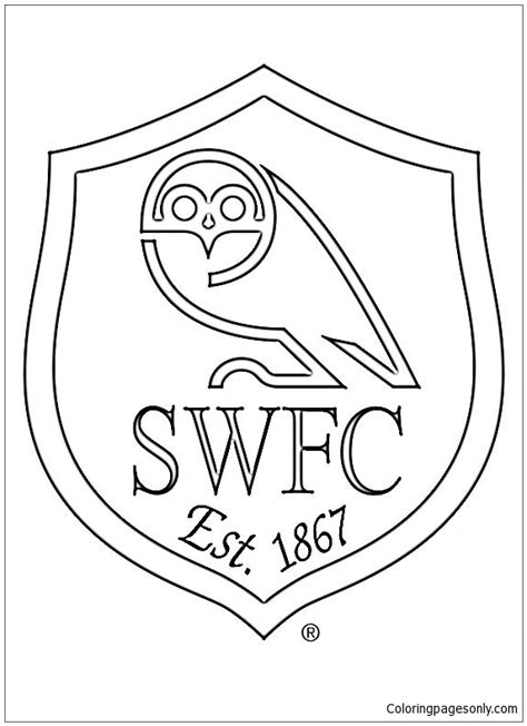 Sheffield Wednesday F.C. Coloring Pages - Soccer Clubs Logos Coloring ...