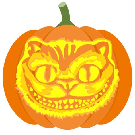 Cheshire Cat Pumpkin Stencil | Free Printable Papercraft Templates