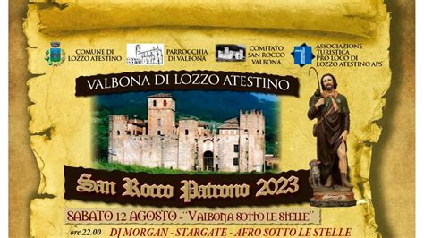 Sagra Di San Rocco Patrono Di Valbona Di Lozzo Atestino Dal 12 Al 15