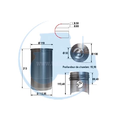 CYLINDREE KS MWM D227 Ø axe 35mm pour tracteurs RENAULT FENDT