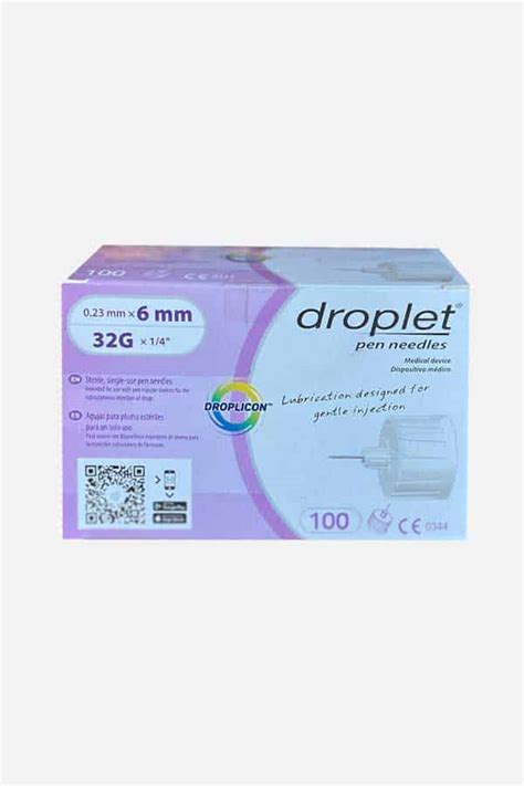 Droplet Insulin Pen Needles 100ct Diabetic Outlet