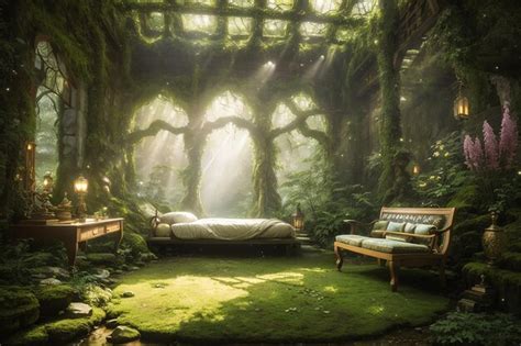 Premium Ai Image Enchanted Forest Retreat