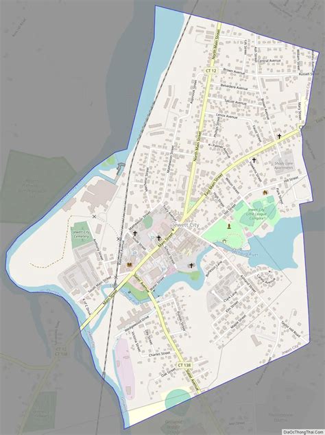 Map of Jewett City borough - Thong Thai Real