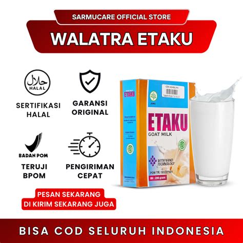 Jual Walatra Etaku Susu Kambing Etawa 8 Bahan Herbal Alami Kemasan