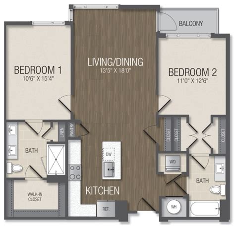 1 2 And 3 Bed Apartments In Columbia Md The Metropolitan At Downtown