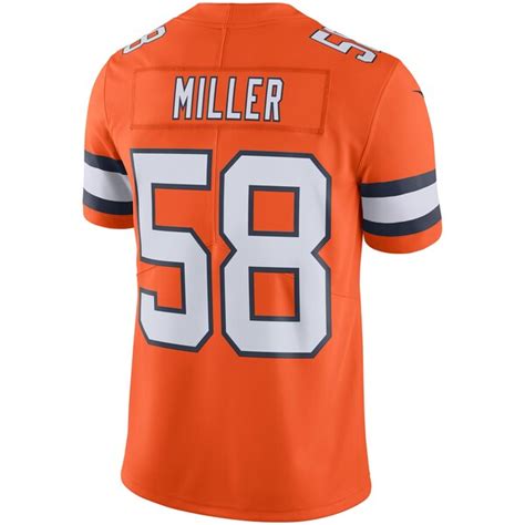 Men's Denver Broncos Von Miller Nike Orange Color Rush Limited Jersey ...