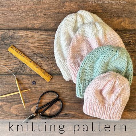 Beginner Knitting Pattern For Aran Beanie Simple Stockinette Toque Cozy Knit Accessory On Etsy