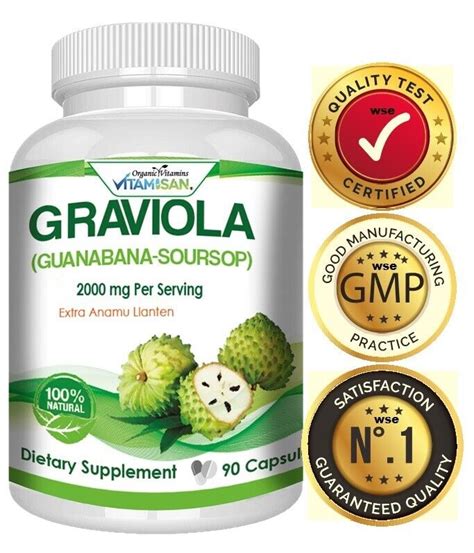 Soursop Graviola Extract Mg Days Guanabana Annona Antioxidant