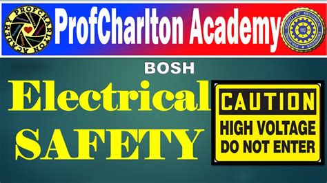 BOSH SAFETY OF ELECTRICAL SYSTEMS EQUIPMENT AND DEVICES YouTube