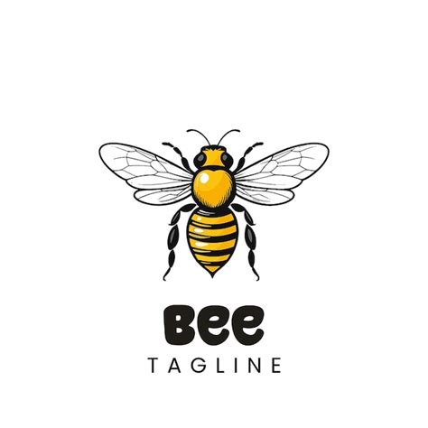 Vector Del Logotipo De La Abeja Vector Premium