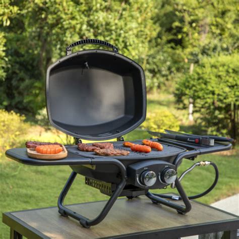 Tabletop Gas Grill Propane 2 Burner Portable Outdoor Camping Bbq Grill Griddle Ebay