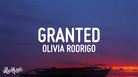 Olivia Rodrigo - Granted (Lyrics) | Excessive Faculty Musical: The ...