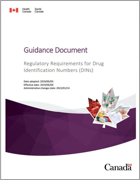 Guidance Document Regulatory Requirements For Drug Identification