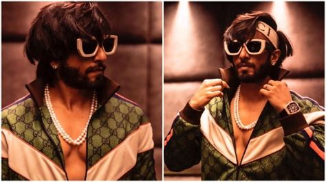 Ranveer Singh Shows Off His Pearl Necklace Gucci Outfit With Quirky