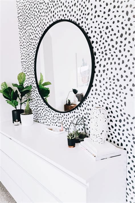 65 Black And White Accent Wallpaper Home Decor Ideas