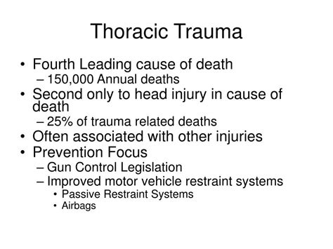 Ppt Thoracic Trauma Powerpoint Presentation Free Download Id5369417