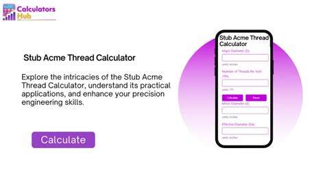 Stub Acme Thread Calculator - CalculatorsHub