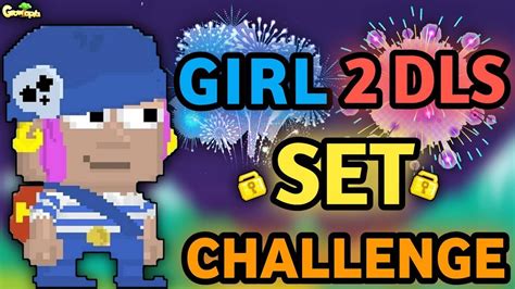 SPECIAL NEW 2 DLS SET CHALLENGE GIRL SET Growtopia Set Challenge