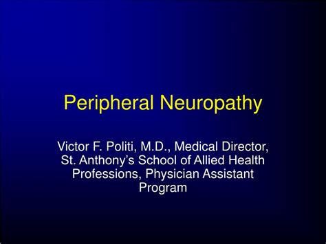 Ppt Peripheral Neuropathy Powerpoint Presentation Free Download Id