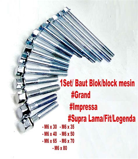 1 SET BAUD BAUT BLOK MESIN GRAND LEGENDA MPRESA SUPRA LAMA Lazada