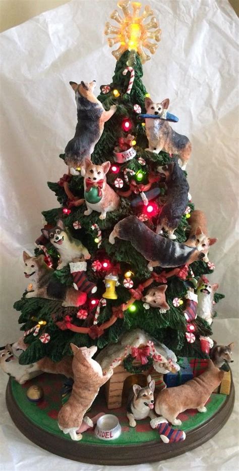 Rare Danbury Mint Corgi Christmas Tree 1927459412