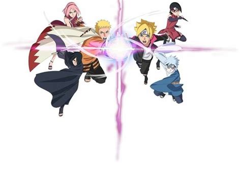 Naruto And His Friends Are Flying Through The Air