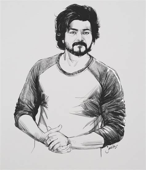 Artstation Leo Thalapathy Vijay Pencil Sketch 2023 49 Off