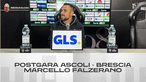 Marcello Falzerano Postgara Ascoli Brescia Ascoli Calcio YouTube