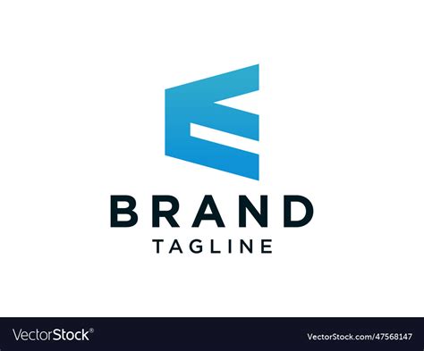 Blue letter e logo design logo template usable Vector Image