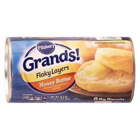 Pillsbury Grands 8 Big Honey Butter Biscuits Flaky Layers 16 3oz