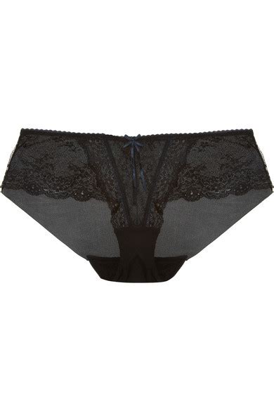 Elle Macpherson Intimates Dentelle Lace And Stretch Mesh Briefs Net A Porter