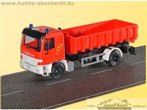 Kibri H Feuerwehr Mb Actros Achs Mit Abrollcontainer Sonstige