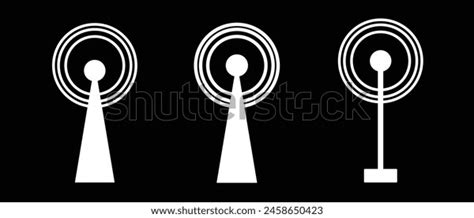 Radio Tower Mast Radio Waves Broadcast Stock Vector Royalty Free