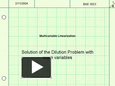 PPT – Multivariable Linearization PowerPoint presentation | free to ...