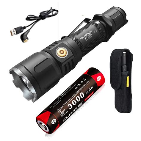 KLARUS XT12S Tactical LED Flashlight 1600 Lume CREE XHP35 HI D4 LED