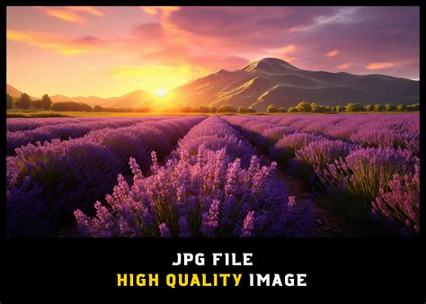 Beautiful Lavender Field Landscape Graphic by WODEXZ · Creative Fabrica