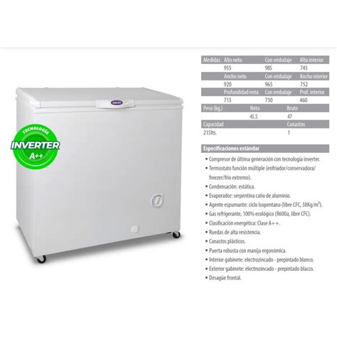 Inelro Freezer Horizontal Fih A Inverter Blanco