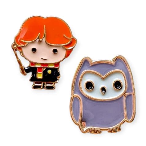 Harry Potter Enamel Pins Ron Weasley And Errol The O Gem