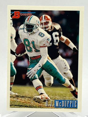 Bowman Nfl Football Card O J Mcduffie Wr Miami Dolphins