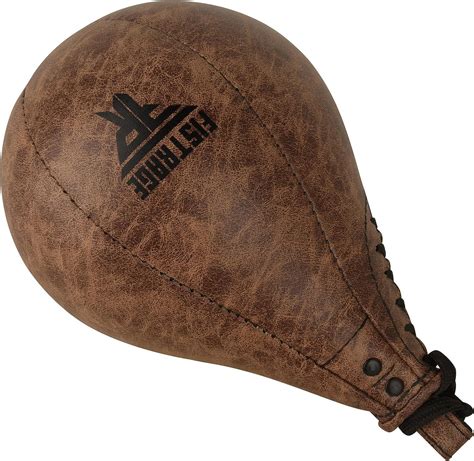 Vintage Black Leather Speed Bag Boxing Ball MMA Training Kit