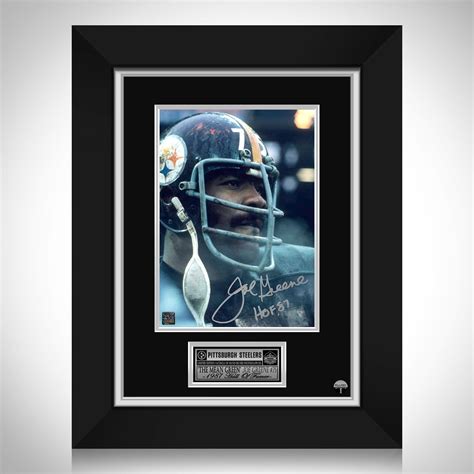 Framed Joe Greene Hall of Fame Facsimile Laser Engraved Signature Auto ...